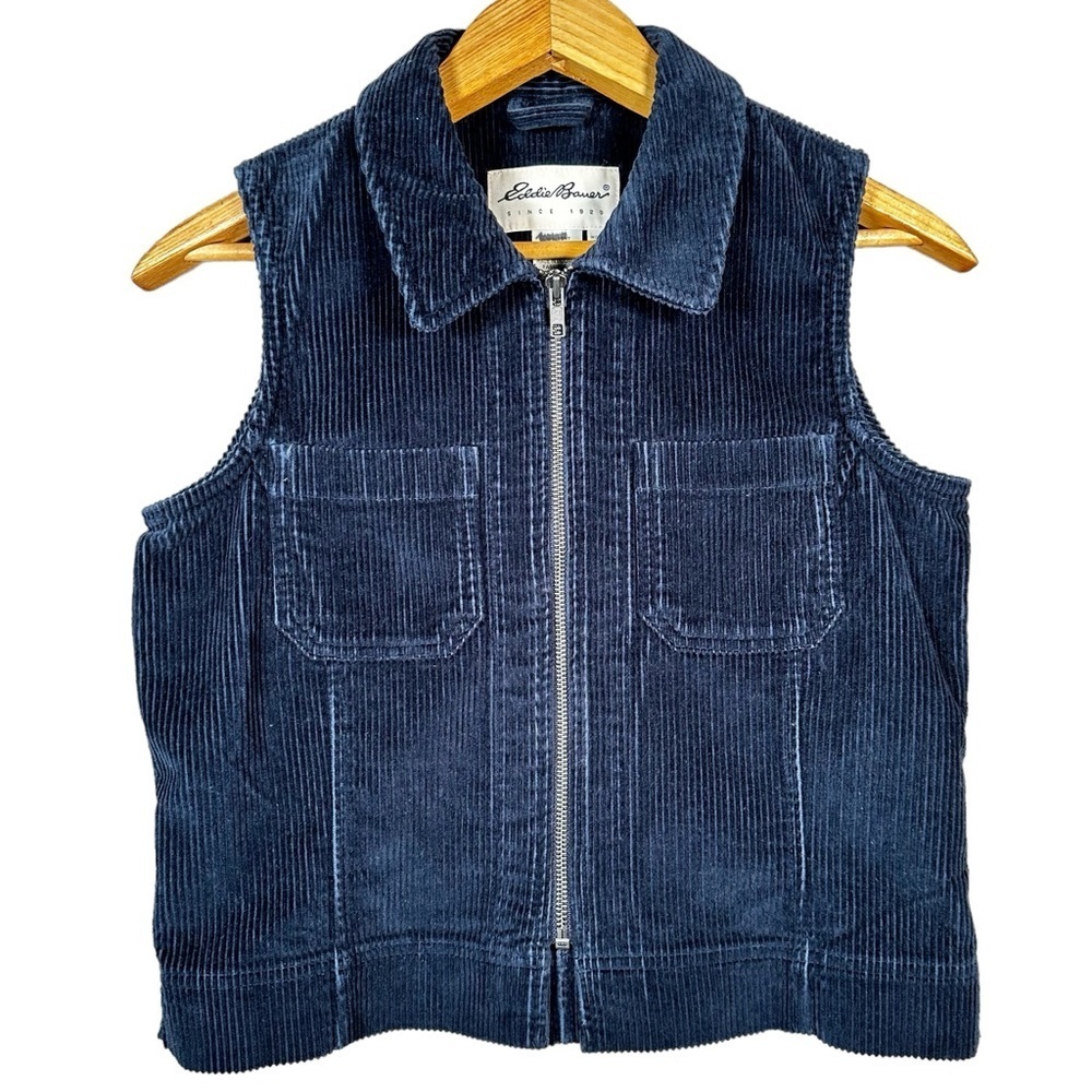 EDDIE BAUER Vintage Corduroy Zip-Up Vest